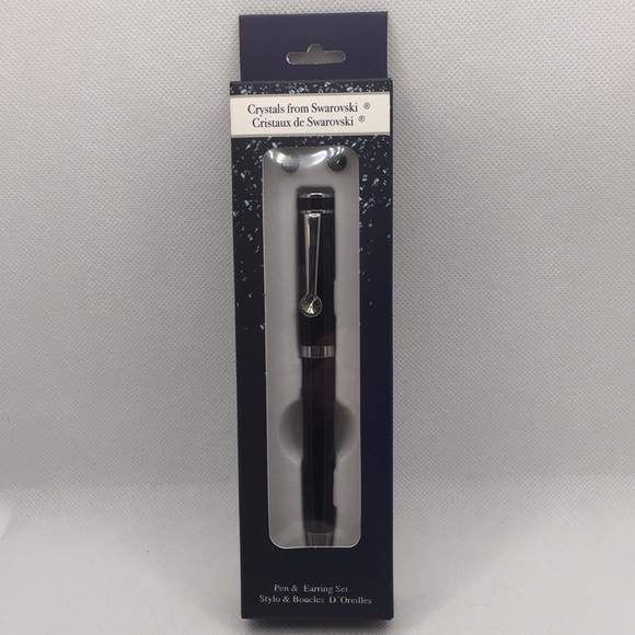 Crystals from Swarovski Pen & Earring Gift Set New - Picture 1 of 12